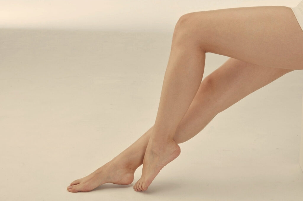 Gambe dopo un ciclo di epilazione laser