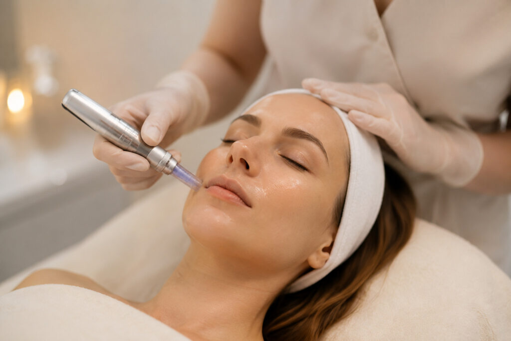 Trattamento microneedling con applicazione di esosomi per rigenerazione cutanea a Milano