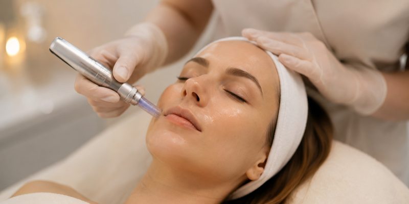 Trattamento microneedling con applicazione di esosomi per rigenerazione cutanea a Milano