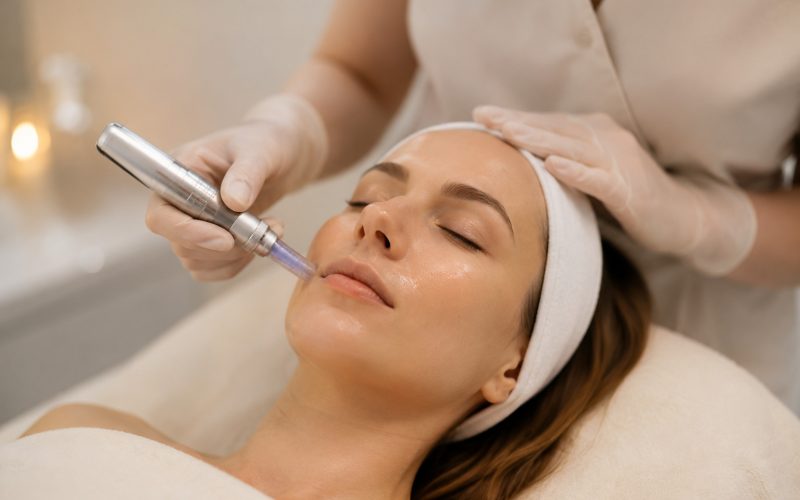 Trattamento microneedling con applicazione di esosomi per rigenerazione cutanea a Milano
